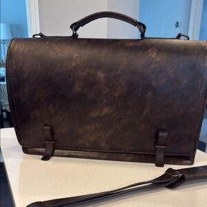 100% Genuine Leather Briefcase Computer Bag